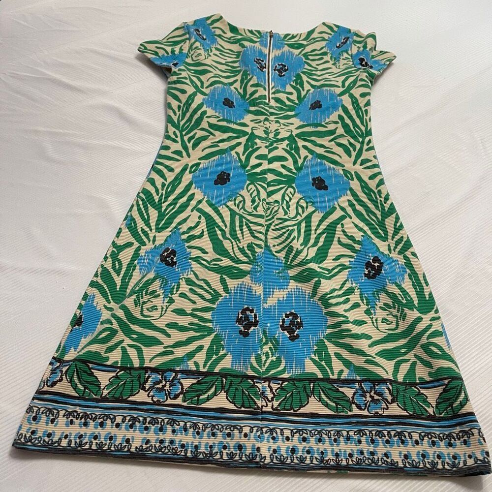 Lilly Pulitzer Layton Sea Oat Ikatty Ikat Engineered Print Shift Dress Size XS - Picture 6 of 7